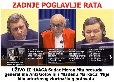 [BREAKING] Žalbeno vijeće odbacilo optužbe protiv generala i naložilo puštanje na slobodu!

Opširnije pročitajte ovdje: http://bit.ly/Wd7Y8S
